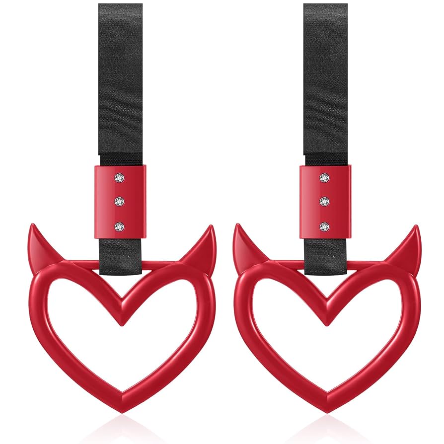 Amazon.com: Fabbay 2 Pieces Heart Handle Keychains Car